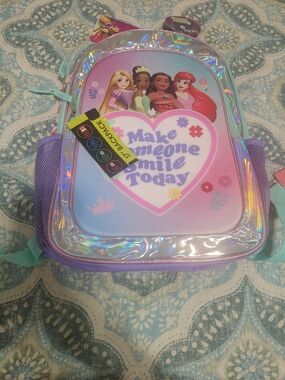 Kids Holographic Purple Princess Backpack - Make Someone Smile Today